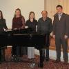 Worcester Opera Works Aria Sing - 2009 (L to R: Kaory Emery, Olga Rogach (at the piano), Elaine Crane. Karen Amlaw, Deirdre Tisdale, David Diamond, Ryan Burns, Tara Goodhue & Lauren Cook)